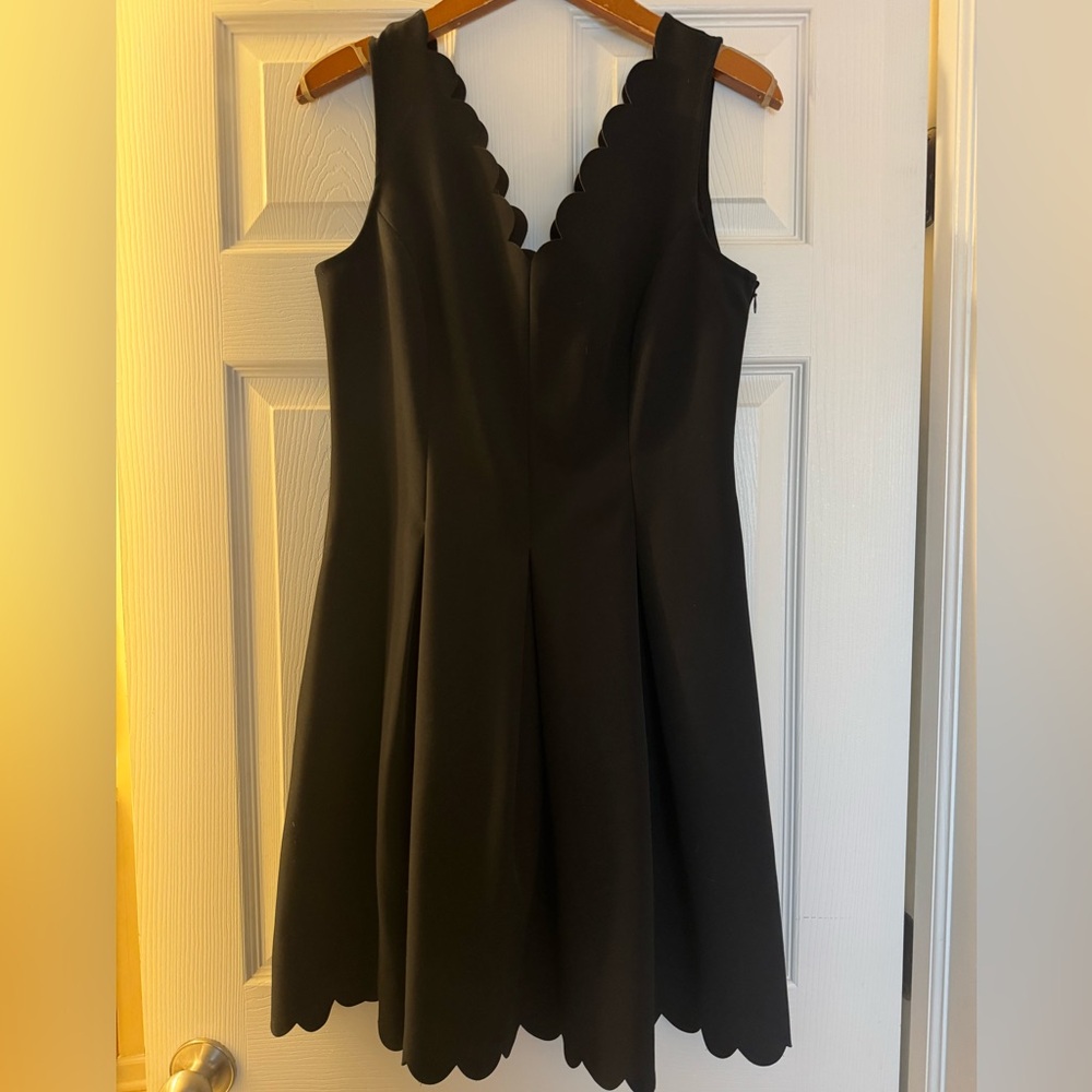 Chic Black Scalloped Dress